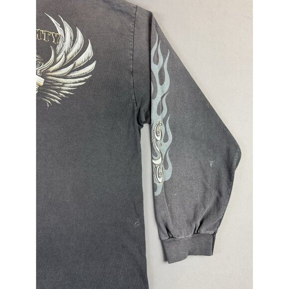 Rare Vintage Y2K Orange County Choppers New York Flames Faded Longsleeve XL Tee - Picture 8 of 15